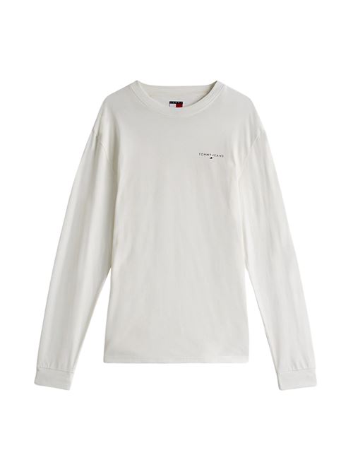 T-shirt ecru in cotone Tommy Jeans | DM0DM21138YBL